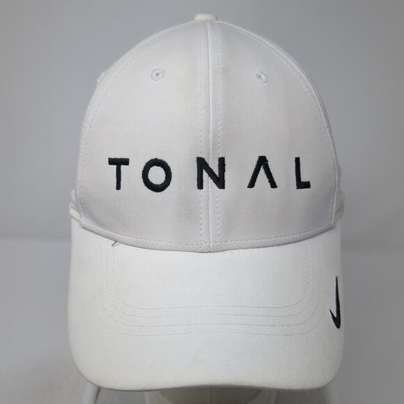 Tonal Strapback Hat White One Size Embroidered Nike Swoosh Dri-Fit - Picture 2 of 10